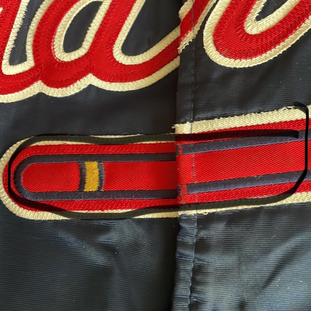 Vintage Atlanta Braves Starter Baseball Jacket Diamond Collection Blue Sz L - Picture 9 of 15